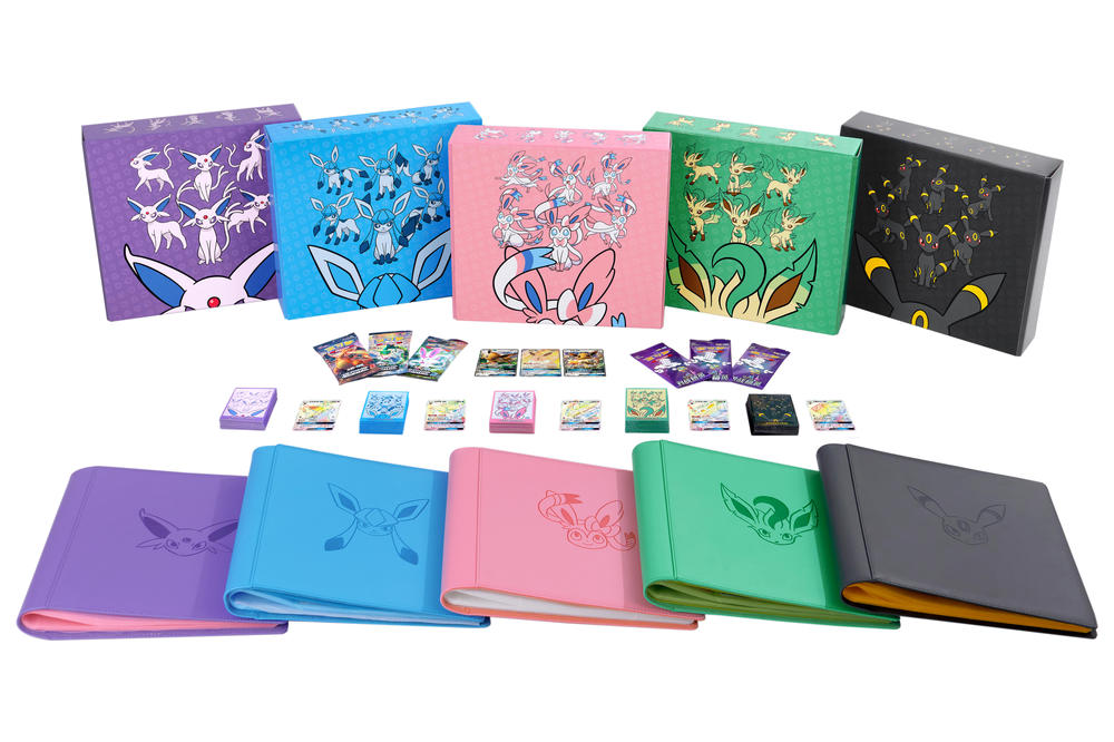 Pokemon TCG Simplified Chinese Sun & Moon Eevee GX Gift Box (CSMY C) Espeon + Glaceon + Sylveon + Leafeon + Umbreon Bundle