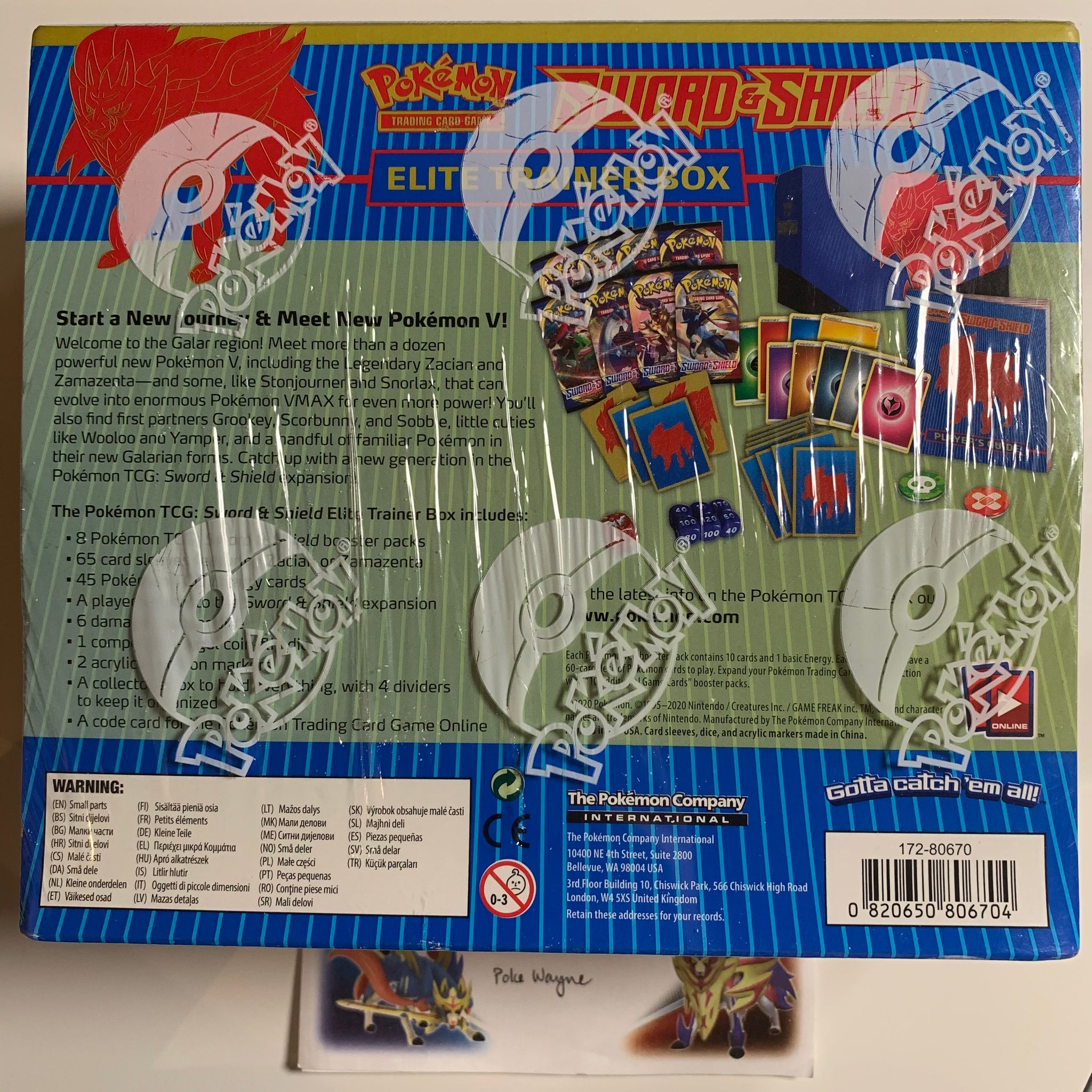 Pokemon TCG Sword & Shield Base Set Zamazenta Elite Trainer Box – PokeWayne